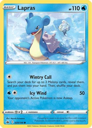 Image of Lapras 029/198  SWSH06 Chilling Reign - Common