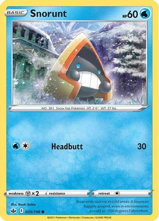 Image of Snorunt 035/198  SWSH06 Chilling Reign - Common