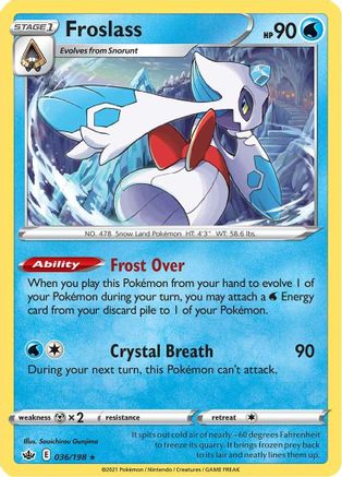 Image of Froslass 036/198  - Holofoil SWSH06 Chilling Reign - Holo Rare