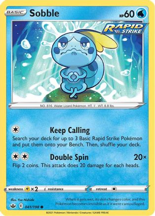Image of Sobble 041/198  SWSH06 Chilling Reign - Common