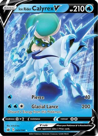 Image of Ice Rider Calyrex V 045/198  - Holofoil SWSH06 Chilling Reign - Ultra Rare