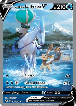 Image of Ice Rider Calyrex V (Alternate Full Art) 164/198  - Holofoil SWSH06 Chilling Reign - Ultra Rare