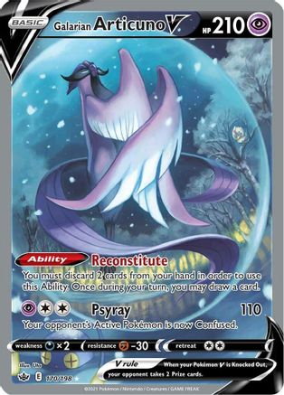 Image of Galarian Articuno V (Alternate Full Art) 170/198  - Holofoil SWSH06 Chilling Reign - Ultra Rare
