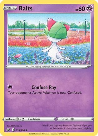 Image of Ralts 059/198  SWSH06 Chilling Reign - Common