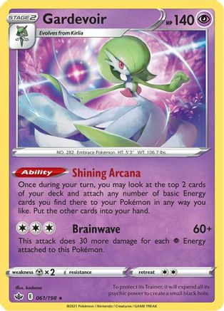 Image of Gardevoir 061/198  - Reverse Holofoil SWSH06 Chilling Reign - Holo Rare