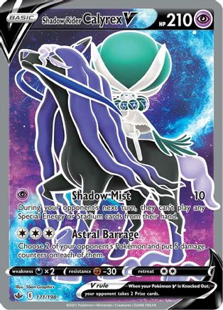 Image of Shadow Rider Calyrex V (Full Art) 171/198  - Holofoil SWSH06 Chilling Reign - Ultra Rare