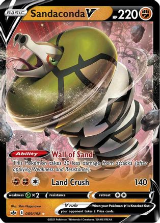 Image of Sandaconda V 089/198  - Holofoil SWSH06 Chilling Reign - Ultra Rare
