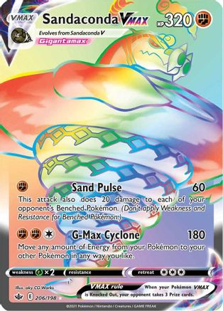 Image of Sandaconda VMAX (Secret) 206/198  - Holofoil SWSH06 Chilling Reign - Secret Rare