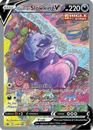 Image of Galarian Slowking V (Alternate Full Art) 179/198  - Holofoil SWSH06 Chilling Reign - Ultra Rare