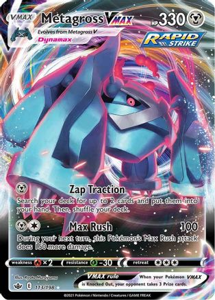 Image of Metagross VMAX 113/198  - Holofoil SWSH06 Chilling Reign - Ultra Rare