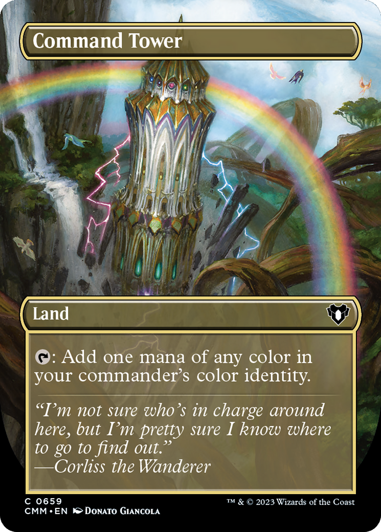 Image of Command Tower (Borderless) (CMM-659) - Commander Masters (Borderless) Foil