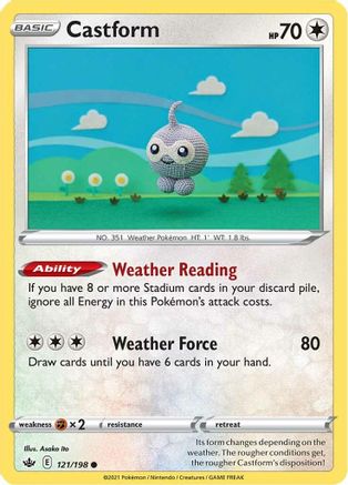 Image of Castform 121/198  SWSH06 Chilling Reign - Common