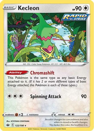 Image of Kecleon 122/198  SWSH06 Chilling Reign - Rare