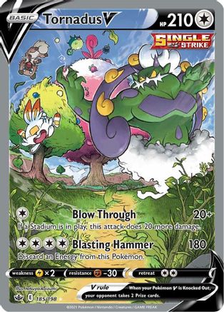 Image of Tornadus V (Alternate Full Art) 185/198  - Holofoil SWSH06 Chilling Reign - Ultra Rare