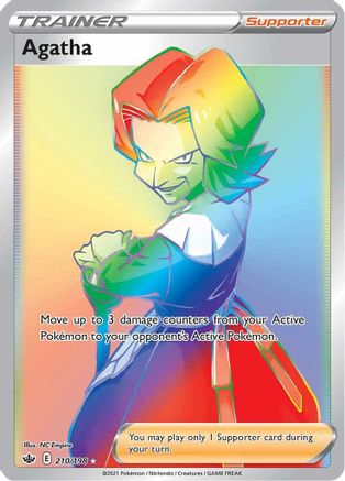 Image of Agatha (Secret) 210/198  - Holofoil SWSH06 Chilling Reign - Secret Rare