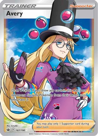Image of Avery (Full Art) 187/198  - Holofoil SWSH06 Chilling Reign - Ultra Rare