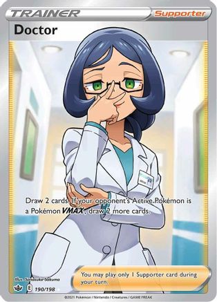 Image of Doctor (Full Art) 190/198  - Holofoil SWSH06 Chilling Reign - Ultra Rare