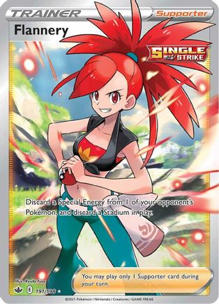 Image of Flannery (Full Art) 191/198  - Holofoil SWSH06 Chilling Reign - Ultra Rare