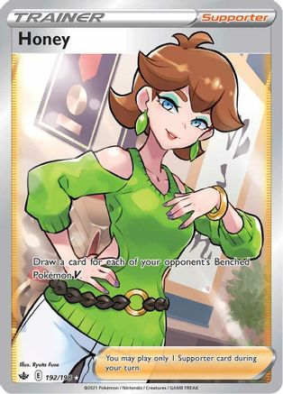 Image of Honey (Full Art) 192/198  - Holofoil SWSH06 Chilling Reign - Ultra Rare
