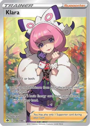 Image of Klara (Full Art) 194/198  - Holofoil SWSH06 Chilling Reign - Ultra Rare