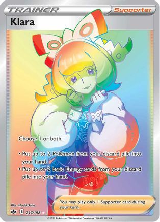 Image of Klara (Secret) 217/198  - Holofoil SWSH06 Chilling Reign - Secret Rare