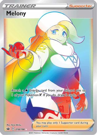 Image of Melony (Secret) 218/198  - Holofoil SWSH06 Chilling Reign - Secret Rare