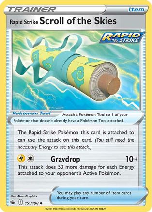 Image of Rapid Strike Scroll of the Skies 151/198  SWSH06 Chilling Reign - Uncommon