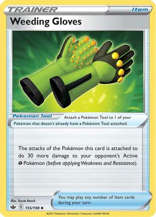 Image of Weeding Gloves 155/198  SWSH06 Chilling Reign - Uncommon