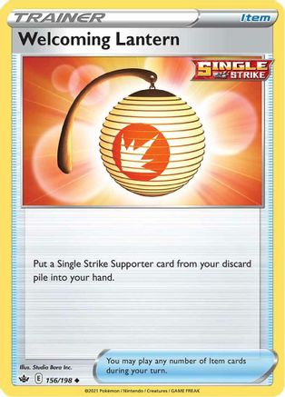 Image of Welcoming Lantern 156/198  SWSH06 Chilling Reign - Uncommon