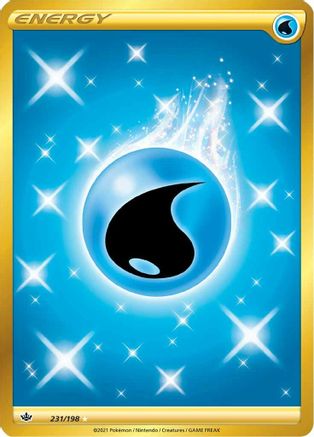 Image of Water Energy (Secret) 231/198  - Holofoil SWSH06 Chilling Reign - Secret Rare