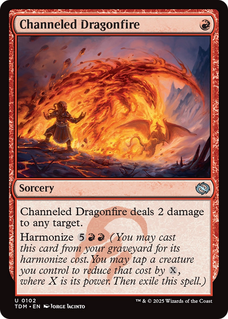 Image of Channeled Dragonfire (TDM-102) - Tarkir: Dragonstorm Foil