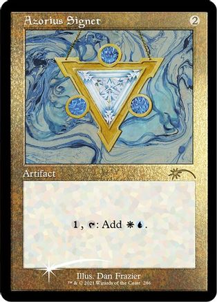 Image of Azorius Signet (Foil Etched) (SLD-286) - Secret Lair Drop Series Foil