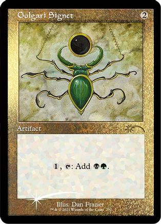 Image of Golgari Signet (Foil Etched) (SLD-292) - Secret Lair Drop Series Foil