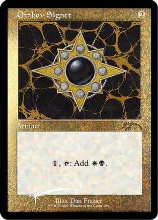 Image of Orzhov Signet (Foil Etched) (SLD-294) - Secret Lair Drop Series Foil