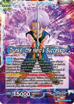 Image of Trunks // Trunks, the Hero's Successor (BT14-031) - Cross Spirits