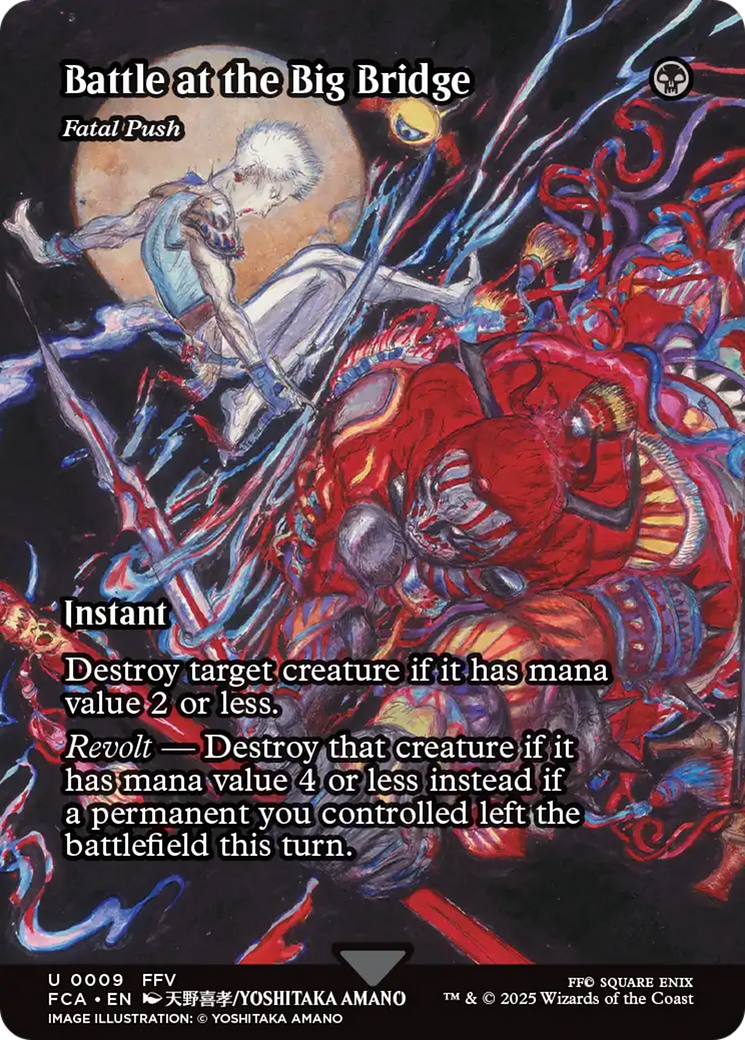 Image of Battle at the Big Bridge - Fatal Push (Showcase) (FCA-009) - FINAL FANTASY: Through the Ages / Battle at the Big Bridge (Borderless) Foil