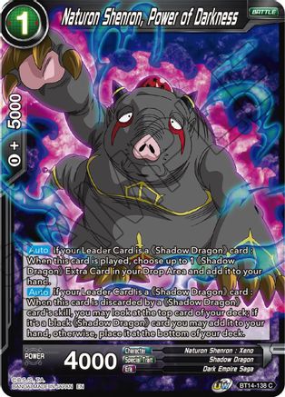 Image of Naturon Shenron, Power of Darkness (BT14-138) - Cross Spirits Foil