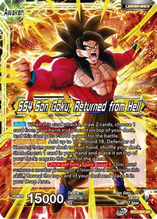 Image of Son Goku // SS4 Son Goku, Returned from Hell (BT14-091) - Cross Spirits
