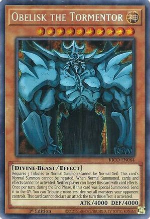 Image of Obelisk the Tormentor (Secret Pharaoh's Rare) (KICO-EN064) - King's Court 1st Edition