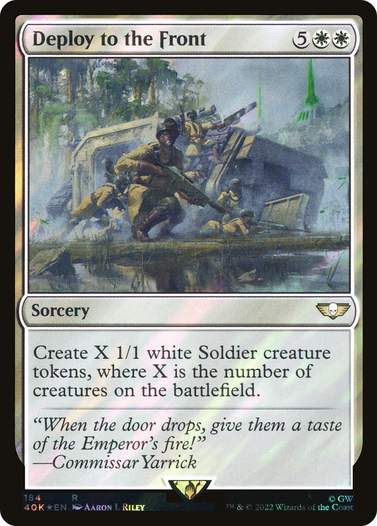 Image of Deploy to the Front (Surge Foil) (40K-184) - Warhammer 40,000 Commander Foil