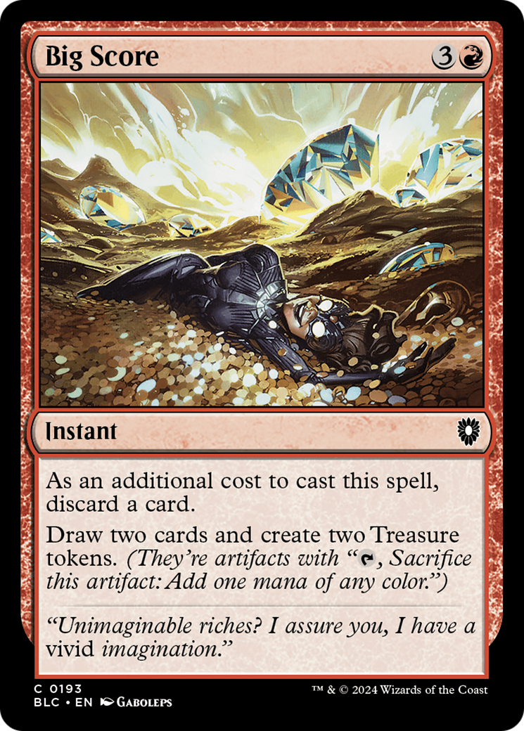 Image of Big Score (BLC-193) - Bloomburrow Commander