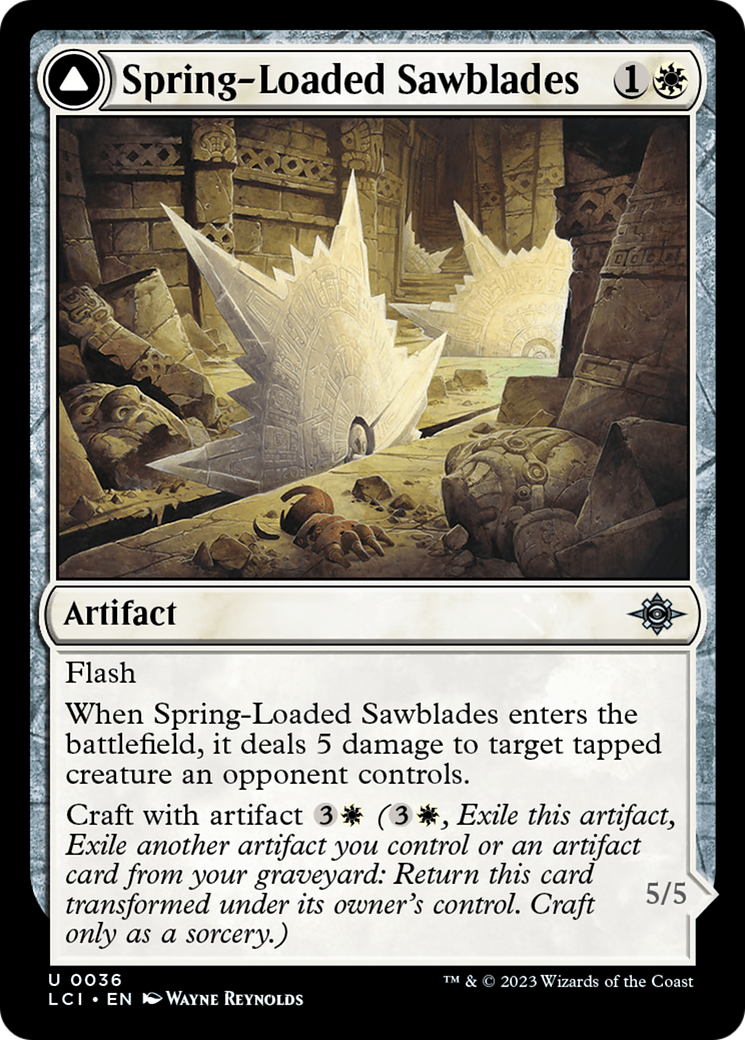 Image of Spring-Loaded Sawblades (LCI-036) - The Lost Caverns of Ixalan Foil