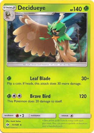 Image of Decidueye 011/149  - Holofoil Miscellaneous Cards & Products - Holo Rare