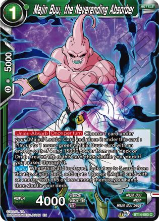 Image of Majin Buu, the Neverending Absorber (BT14-080) - Cross Spirits Foil