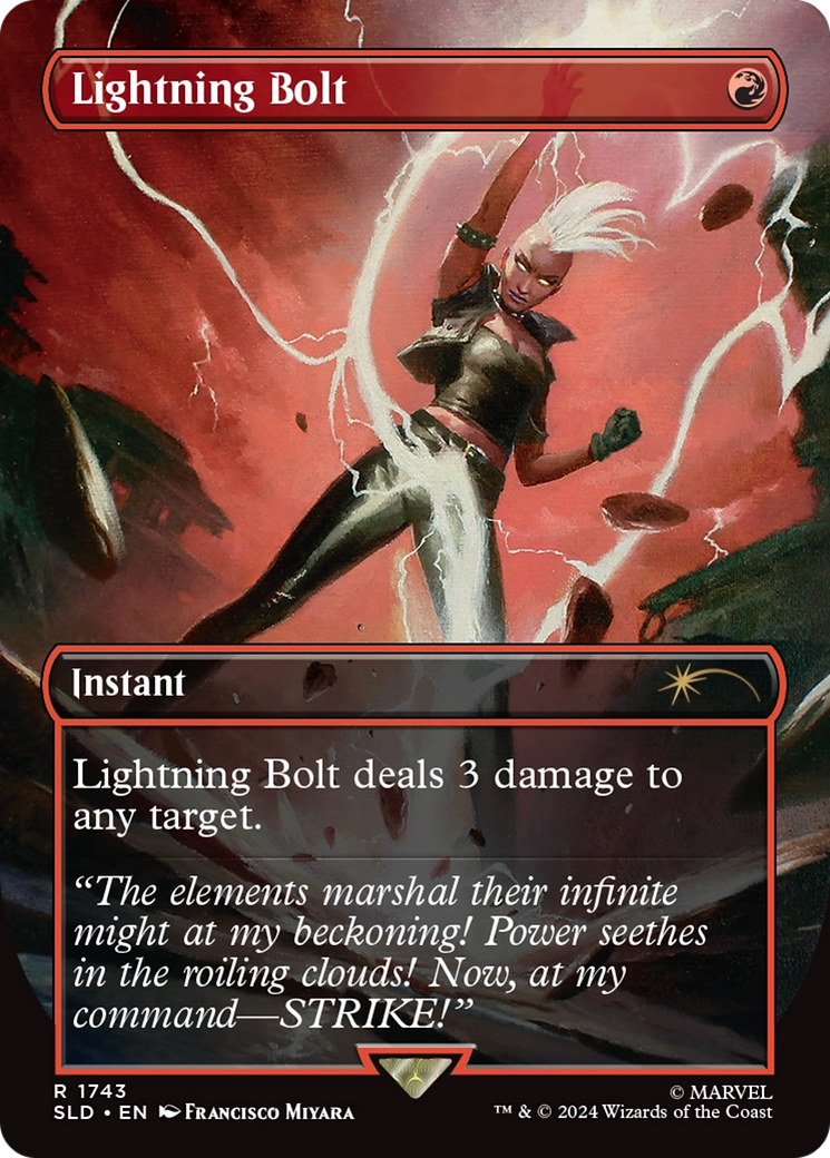 Image of Lightning Bolt (SLD-1743) - Secret Lair Drop (Borderless) Foil