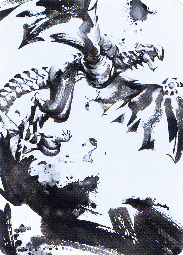 Image of Quicksilver Fisher // Quicksilver Fisher (AONE-068) - Phyrexia: All Will Be One Art Series (Borderless) Foil