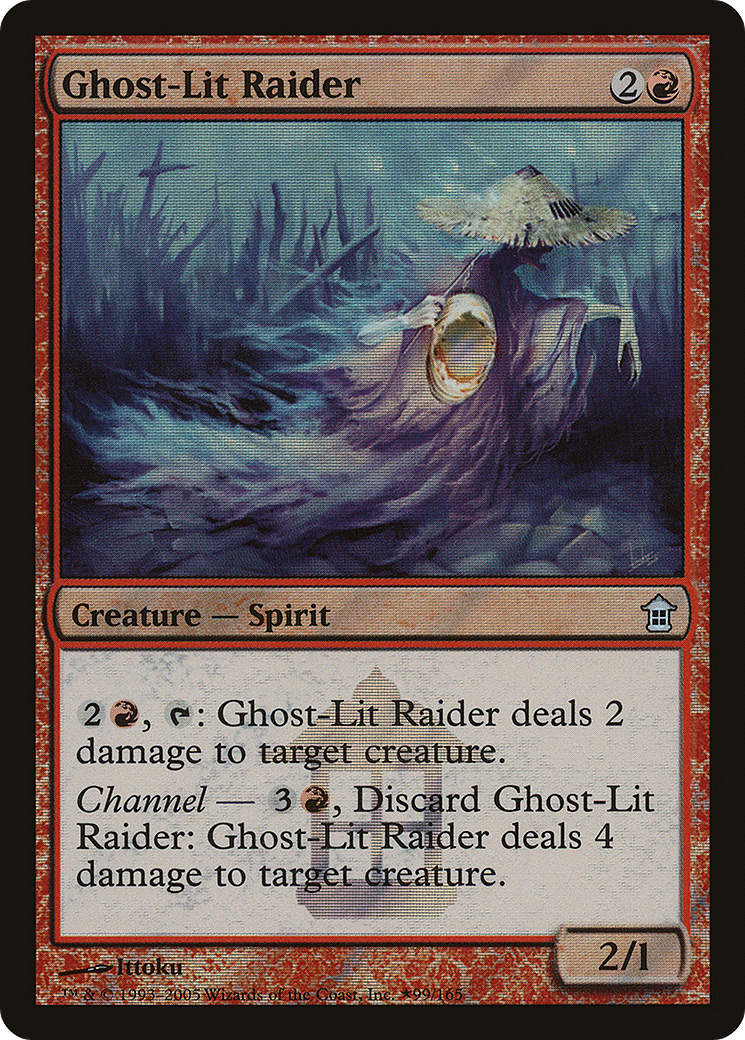 Image of Ghost-Lit Raider (LARP-099) - Saviors of Kamigawa Promos Foil