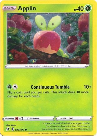Image of Applin 020/192  - Holofoil Blister Exclusives - Promo