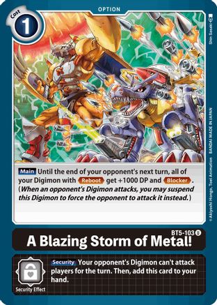 Image of A Blazing Storm of Metal! (BT5-103) - Battle of Omni