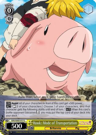 Image of Hawk: Mode of Transportation (SDS/SX03-017 C) - The Seven Deadly Sins